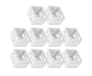 Toyvian Lot de 10 Supports de Fixation pour Stores Vénitiens 25 CM Blanc Compatibles Boîtier Fixation pour Rails Supérieurs Accessoires pour Fenêtres et Stores Intérieurs/Extérieurs