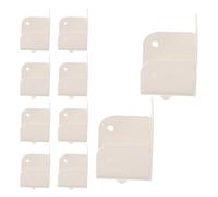 Toyvian Lot de 10 Supports de Tringle à Rideaux Plafond en Fer Blanc Cassé Bride Métallique Robuste pour Fixation Stable Compatibles Tubes Acier Inoxydable Bois Aluminium PVC - pour