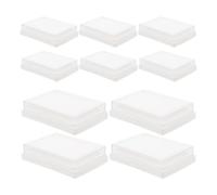 Toyvian Lot de 10 Tampons Encreurs Vierges à Personnaliser en Éponge Haute Densité et Plastique Multifonctions pour Loisirs Créatifs Scrapbooking Empreintes Digitales Bureau et DIY
