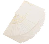Toyvian Lot de 100 Cartes de Table en Papier Beige Points Dorés, Faciles à Tenir, Élégantes pour Mariage et Accessoires de Fête