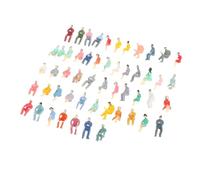 Toyvian Lot de 100 Mini Figurines Humaines Assises en Plastique Coloré, Échelle 1/100, Accessoires de Modélisme pour Décorations de Micro-paysages et Maquettes de Construction