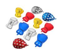 Toyvian Lot de 11 Set de Ballons Gonflables Thème Boxe - 8 Moufles de Boxe 3 Paquet de Frappe en Aluminium, Décorations pour Fête D'anniversaire Sportives Intérieures et Extérieures