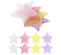 Toyvian Lot de 12 boîtes à cils vides : boîte de rangement en forme d'étoile pour faux cils, étui en plastique, organiseur de voyage portable.