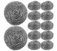 Toyvian Lot de 12 Boules de Nettoyage en Acier Inoxydable 30 G Chacune, Brosse pour Casseroles et Ustensiles Cuisine, Outil pour Nettoyage Ménager Quotidien