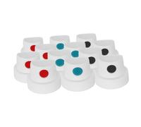 Toyvian Lot de 12 Buses de Pulvérisation à Gros Bouchon pour Bombes Aérosol, Embouts de Peinture Graffiti Colorés Noir, Bleu et Rouge, Accessoires Compacts et Portables pour Art de Rue