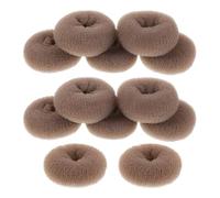 Toyvian Lot de 12 Chignons Donuts Moyens 8 CM Couleur Amande Accessoire Coiffure pour Femmes Outil pour Réaliser Chignon de Beignet Adapté Cheveux Épais Usage Quotidien et Événements