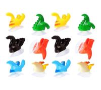 Toyvian Lot de 12 Crochets à Ventouse Queue D'animal en Plastique Solide et Facile à Fixer pour Chambre et Dressing Couleur Mixte Décorative et Adorable Couleur