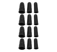 Toyvian Lot de 12 Protège-Doigts Réutilisables en Silicone Noir Résistant à la Chaleur Antidérapants et Isolants Manchons de Protection pour Couture Bricolage Cuisine Protection