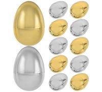Toyvian Lot de 12 œufs de Pâques œufs en Plastique vides à remplir, contenants pour Cadeaux, Jouets, Bonbons - Boîtes Cadeaux Rechargeables et ouvrables - 5,94 x 4,32 cm