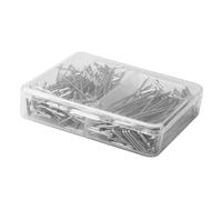 Toyvian Lot de 150 Épingles en T pour Fixer la Postiche, Acier Argenté Robuste et Plastique, Accessoires pour Tête de Mannequin et Coiffure