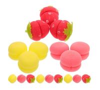 Toyvian Lot de 18 Bigoudis en Mousse la Fraise pour Dormir, Bigoudis Flexibles sans Chaleur, Rouleaux en Éponge pour Cheveux Courts et Longs, Coiffure Nocturne Confortable et