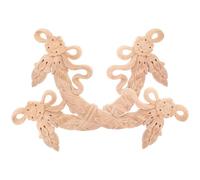 Toyvian Lot de 2 Appliques Décoratives en Bois Sculpté 32X10 CM Incrustations Baroques pour Meubles et Encadrements de Portes Décoration Intérieure Classique et Contemporaine