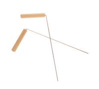 Toyvian Lot de 2 Baguettes de Sourcier en Laiton Manche en Bois Outil de Divination Portable pour Chasse aux Fantômes et Prospection Aurifère Kit Léger et Précis pour Extérieur
