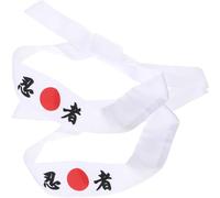 Toyvian Lot De 2 Bandeaux Japonerie Ninja En Coton Blanc, Taille Unique, Bandeau Large Respirant Et Antidérapant, Unisexe Pour Sport, Yoga, Course Et Usage Quotidien