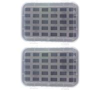 Toyvian Lot de 2 Boîtes à Canettes en Plastique avec Éponge Intégrée 30 Compartiments pour Rangement de Fils à Coudre Étui Portable Transparent pour Organisation Couture et Broderie