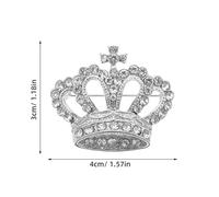 Toyvian Lot de 2 Broches de Ornement en Alliage Couronne 4×3 Cm, Broche Pierre Brillante Scintillante pour Robe et Pull, Épingle à Tiare Paillettes Élégante pour Décoration Mariage et