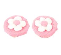 Toyvian Lot de 2 Caches de Poignées de Tiroir et Cache-poignées de Porte de Meuble Rond en Tissu Coton Rose Réutilisable Anti-collision Décoratif pour Tiroir et Armoire