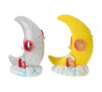 Toyvian Lot de 2 Cachettes en Résine pour Aquarium Décorations sous-Marines Jaune et Blanc Abris pour Poissons Betta Crevettes et Cichlidés Aménagement Paysager Aquascaping