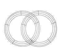 Toyvian Lot de 2 Cadres de Guirlande de Fleurs Ronds en Fer Vert, Support de Fond Solide et Facile à Utiliser pour Décoration de Couronnes et Macramé