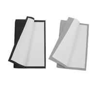 Toyvian Lot de 2 Chiffons à Polir pour Bijoux en Argenté - 4 Couches Solide - Lingettes Anti-Ternissement Noires et Grises - Nettoyant pour Lunettes Montres et Pièces de Monnaie - pour