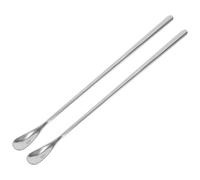 Toyvian Lot de 2 Cuillères Doseuses en Acier Inoxydable pour Reptiles et Petits Animaux, Faciles à Utiliser et Confortables à Tenir, Accessoire pour Nourrir Tortue de Terre