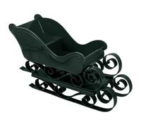 Toyvian Lot de 2 Décorations de Noël en Plastique Traîneau Vert et Planche de Ski Verte, Ornements Miniatures pour Maison, Bureau et Décoration Festive de Noël