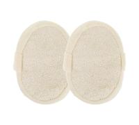 Toyvian Lot de 2 Éponges Naturelles en Loofah Jaune, Éponge de Bain Douce pour Nettoyage des Coudes et Genoux, Accessoire