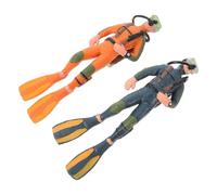 Toyvian Lot de 2 Figurines Plongeurs Miniatures en PVC Solide Décorations sous-Marines Réalistes pour Bureau et Aquarium Modèles Éducatifs pour Apprentissage Plongée 2 Pièces