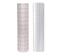 Toyvian Lot de 2 Films de Transfert Autocollants PVC Transparents Quadrillage Bleu et Rouge 30X100 CM, Ruban Adhésif pour Artisanat DIY, Décoration Murale, Verre et Surfaces Lisses