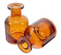 Toyvian Lot de 2 Flacons Diffuseurs en Verre Cylindrique Ambre 100 ML Rechargeables pour Parfum D'ambiance, Flacons Vides pour Aromathérapie, Diffuseurs sans Flamme pour Maison et