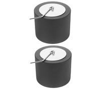 Toyvian Lot De 2 Foyers D'Extérieur Portables en Acier Inoxydable Noir