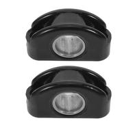 Toyvian Lot de 2 Guides-Câbles Marins Noirs pour Yacht Grand Modèle 55X30 MM Doublure en Acier Inoxydable Accessoires Nautiques Résistants aux UV pour Organisation et Fixation des