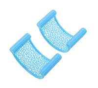 Toyvian Lot de 2 Hamacs Flottants pour Aquarium Betta, Plateforme de Repos de Feuille Bleue, Accessoire Décoratif et Cachette Sécurisée pour Nano-Aquarium, Étagère et Lieu de