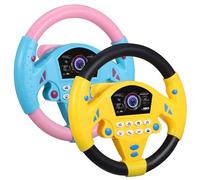 Toyvian Lot de 2 jouets de volant pour enfants avec son lumineux - Jeu de 2 jouets de conduite interactifs pour siège arrière - Jouet éducatif pour les tout-petits pour s'occuper des trajets en