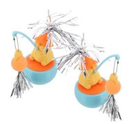 Toyvian Lot de 2 Jouets pour Chats Interactifs - Balle Oscillante Stable et Griffoir Compact - D’Exercice Intérieur pour Chatons Actifs et Lutte Contre l’Ennui des Chats d’Appartement