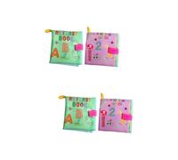 Toyvian Lot de 2 Livres en Tissu pour Nourrissons Livres Éducatifs Précoces Tissus Texturés Sûrs Résistants Aux Déchirures Et Faciles à Nettoyer 2 Pièces