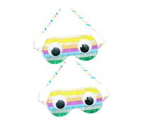 Toyvian Lot de 2 Masques Yeux de Piñata en Papier Léger Accessoires de Fête Colorés pour Anniversaire Garçon et Filles Jouets de Piñata Doux Peau