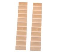Toyvian Lot De 2 Mini Escaliers sans Rampe Modèle Miniature D'Escalier À Monter Soi-Même Mini Échelle Décorative Modèle D'Escalier pour Maison De Poupée Échelle avec Rampes