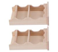 Toyvian Lot de 2 Mini Meubles : modèle réaliste de Mini Armoire Murale - Meuble de Rangement en Bois Fait Main au Design Vintage pour la décoration de la Cuisine et de la Salle à Manger