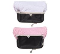 Toyvian Lot de 2 Mini Portefeuilles pour Filles en Polyester avec Fermeture à Clip, Petit Porte-Monnaie Portable et Scintillant pour Fêtes et Vacances