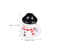 Toyvian Lot de 2 Mini-théières : Miniatures pour Maison de poupée, décoration de Noël - Petites Tasses à thé en céramique sur Le thème du Bonhomme de Neige - Service à thé pour Enfants