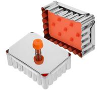 Toyvian Lot de 2 Moules à Pression Carrés en Acier Inoxydable, Moules à Pâtisserie pour Biscuits et Cheesecakes, Faciles à Démouler, Adaptés la Pâtisserie Maison Couleur Couleur Aléatoire