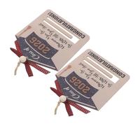 Toyvian Lot de 2 Ornements Suspendus en Bois 2026, Décoration de Remise de Diplôme 16,5 X 15 Cm, Pendentifs Porte-Monnaie en Bois pour Fête de Fin D’études, Souvenir Présent pour