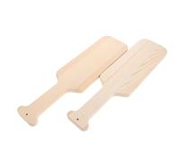 Toyvian Lot de 2 Pagaies en Bois Massif Non Peintes 38 CM Planches de Paddle Grecques pour Décoration Murale Loisirs Créatifs et Esprit d'Équipe Universitaire