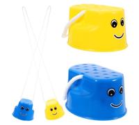 Toyvian Lot De 2 Paires D'Échasses Parent-Enfant pour La Maternelle Pas À Pas en Plastique pour Tout-Petit