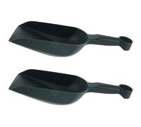 Toyvian Lot de 2 Pelles de Jardin Petites en Plastique Vert Foncé Truelle à Main Plate Ergonomique pour Rempotage Plantation et Désherbage Outils Légers pour Creuser et Jardiner