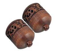 Toyvian Lot de 2 Pendentifs Diffuseurs D'aromathérapie Lanterne en Bois Sculpté, Petite Bouteille Creuse Ouvrable Motif Lotus, Accessoire Décoratif Suspendu pour Voiture et Maison,