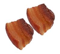 Toyvian Lot de 2 Pièces de Porc Artificiel Braisé Réaliste Décoration de Viande Non Comestible pour Accessoires Photo et Scénographie Prop de Viande pour Magasin Fête et Jeu Cuisine
