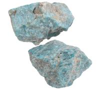 Toyvian Lot de 2 Pierres Naturelles Décoratives Bleues-Grises 5-7 Cm en Cristal Brut pour Décoration D’Aquarium et Jardin, Pierres Colorées Résistantes Non Toxiques, Accessoires pour