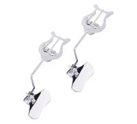 Toyvian Lot de 2 Pinces Universelles pour Partitions de Trombone Accessoires en Fer Argenté Antidérapants Fourniture de Musique Solide pour Support de Partitions en Marche et Répétition